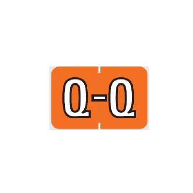 Chart Label Barkley Tab Q|Q Dark Orange 1-