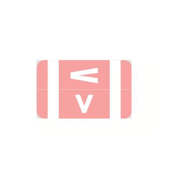 Chart Label Barkley Tab V|V Pink 1 X 1-5/8