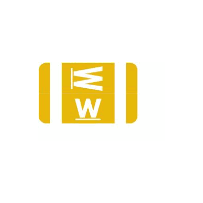 Chart Label Barkley Tab W|W Yellow 1 X 1-5