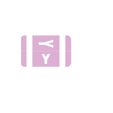 Chart Label Barkley Tab Y|Y Lilac 1 X 1-5/