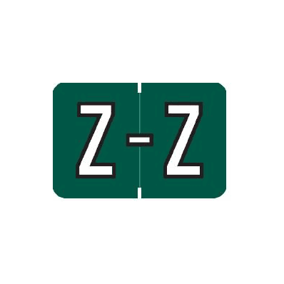 Chart Label Barkley Tab Z|Z Dark Green 1-1