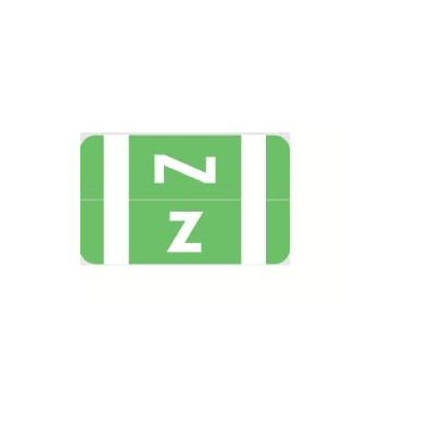 Chart Label Barkley Tab Z|Z Light Green 1