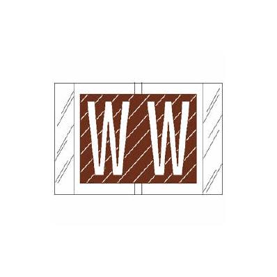 Chart Label Col'R'Tab Tab W|W Brown 1 Inch