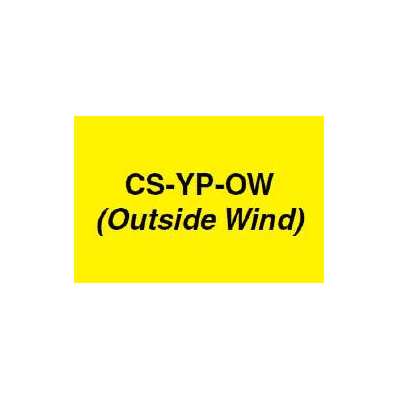 Chart Label Cs-2 Outside Wind Yellow 15/16 X