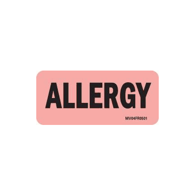 Chart Label Medvision Allergy Alert Allergy
