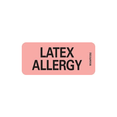 Chart Label Medvision Allergy Alert Latex Al