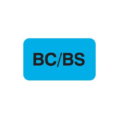 Chart Label Patient Alert Bc/Bs Light Blue 7/