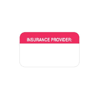 Chart Label Patient Alert Insurance Provider