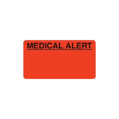 Chart Label Patient Alert Medical Alert Fluor