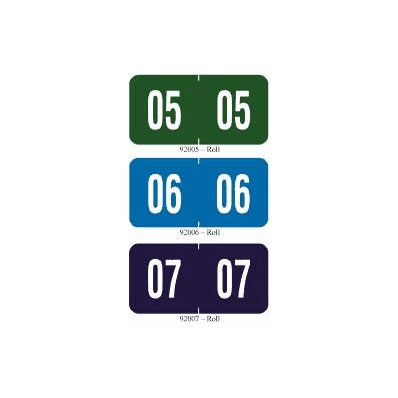 Chart Label Tab 05|05 Dark Green 1/2 Inch -