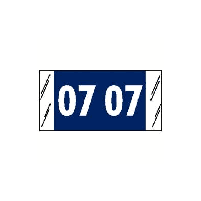 Chart Label Tab 07|07 Blue 3/4 Inch - Label
