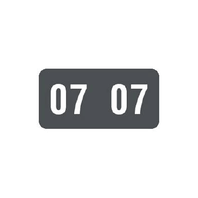 Chart Label Tab 07|07 Gray 1/2 Inch - Label