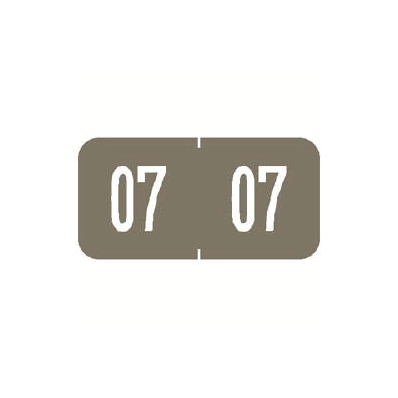 Chart Label Tab 07|07 Gray 3/4 Inch - Label