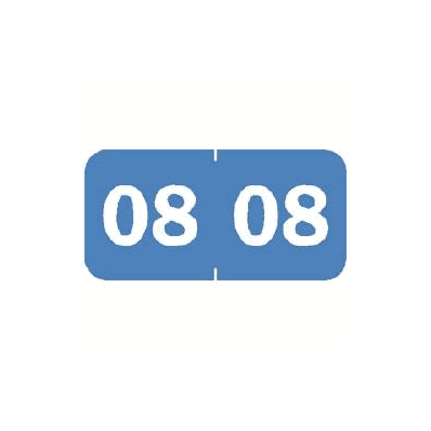 Chart Label Tab 08|08 Light Blue 3/4 Inch -