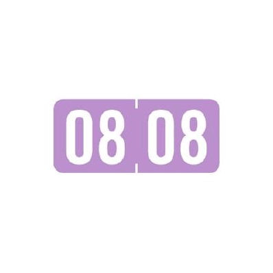 Chart Label Tab 08|08 Lilac 1/2 Inch - Labe