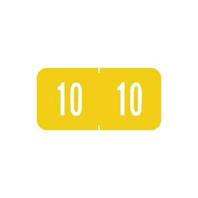 Chart Label Tab 10|10 Yellow 3/4 Inch - Lab