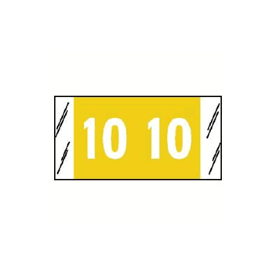 Chart Label Tab 10|10 Yellow 3/4 Inch - Lab