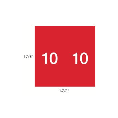 Chart Label Tab 11|11 1-7/8 X 1-7/8 Inch -