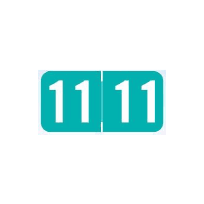 Chart Label Tab 11|11 Light Blue 1-1/2 X 3/