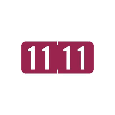 Chart Label Tab 11 | 11 Red 1/2 Inch - Label,
