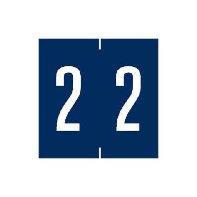 Chart Label Tab 2|2 Blue 1-7/8 Inch - Label