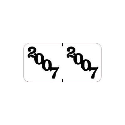Chart Label Tab 2007|2007 White / Black 3/4