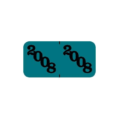 Chart Label Tab 2008|2008 Aqua 3/4 Inch - L