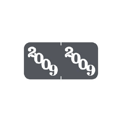 Chart Label Tab 2009|2009 Gray 3/4 Inch - L