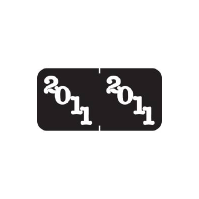 Chart Label Tab 2011|2011 Black 3/4 Inch -