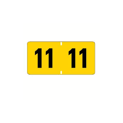Chart Label Tab 2011|2011 Yellow 1-1/2 X 3/