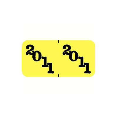Chart Label Tab 2011|2011 Yellow 3/4 Inch -