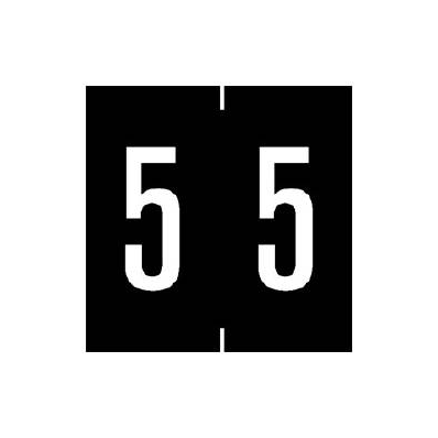 Chart Label Tab 5|5 Black 1-7/8 Inch - Labe