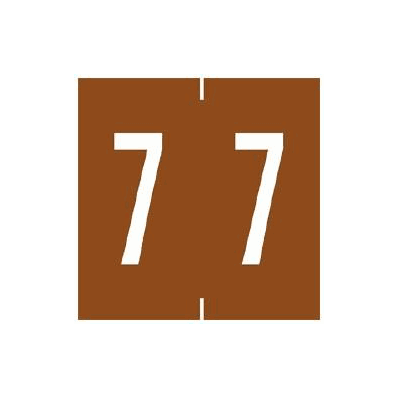 Chart Label Tab 7|7 Brown 1-7/8 Inch - Labe
