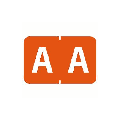 Chart Label Tab A | A Orange 1 Inch - Label,