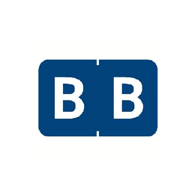 Chart Label Tab B|B Dark Blue 1 Inch - Labe