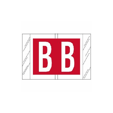 Chart Label Tab B|B Red / White Stripe 1 In