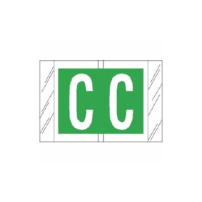 Chart Label Tab C|C Light Green / White Str