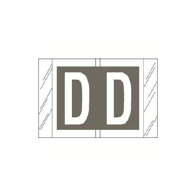 Chart Label Tab D|D Gray / White Stripe 1 I