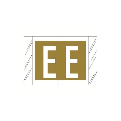Chart Label Tab E|E Gold / White Stripe 1 I