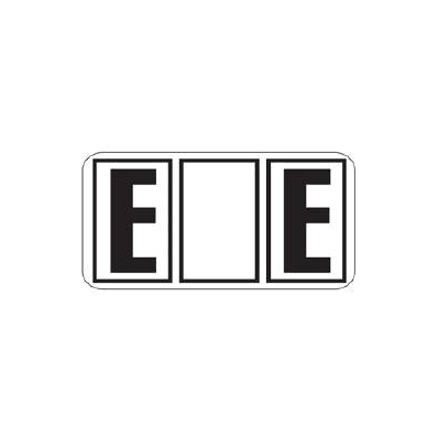 Chart Label Tab E|E White 15/16 X 1-5/8 Inc