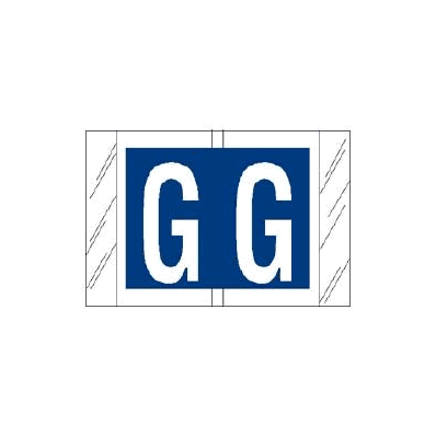 Chart Label Tab G|G Dark Blue / White Strip