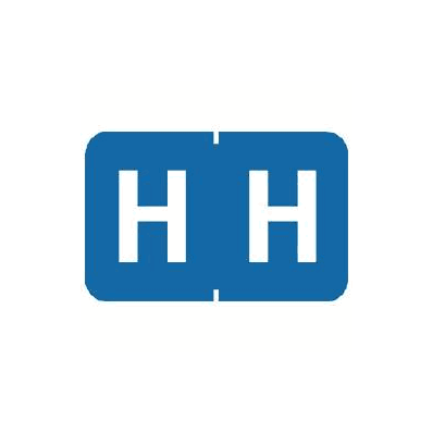 Chart Label Tab H|H Light Blue 1 Inch - Lab