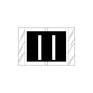 Chart Label Tab I|I Black / White Stripe 1