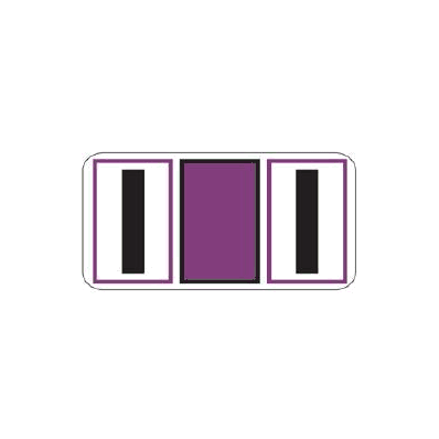 Chart Label Tab I|I Purple 15/16 X 1-5/8 In