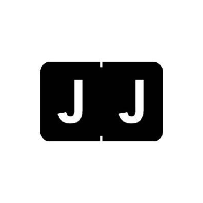 Chart Label Tab J | J Black 1 Inch - Label, J