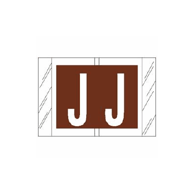 Chart Label Tab J|J Brown / White Stripe 1