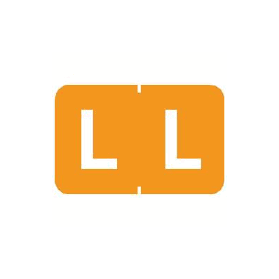 Chart Label Tab L|L Orange / Yellow 1 Inch
