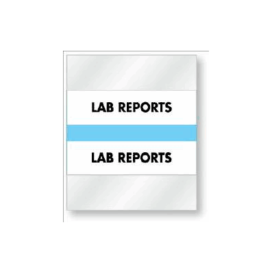 Chart Label Tab Lab Reports White 1-1/2 X 1-1