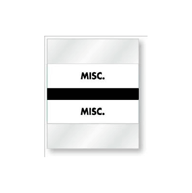 Chart Label Tab Misc White 1-1/2 X 1-1/4 Inch