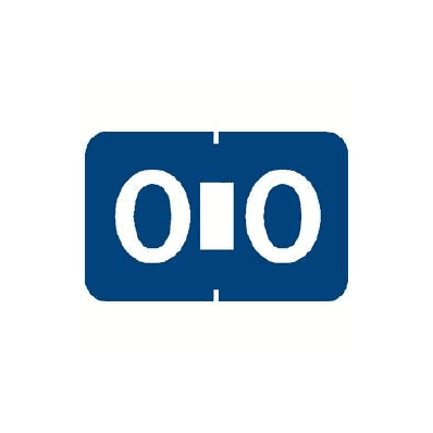 Chart Label Tab O|O Dark Blue 1 Inch - Labe
